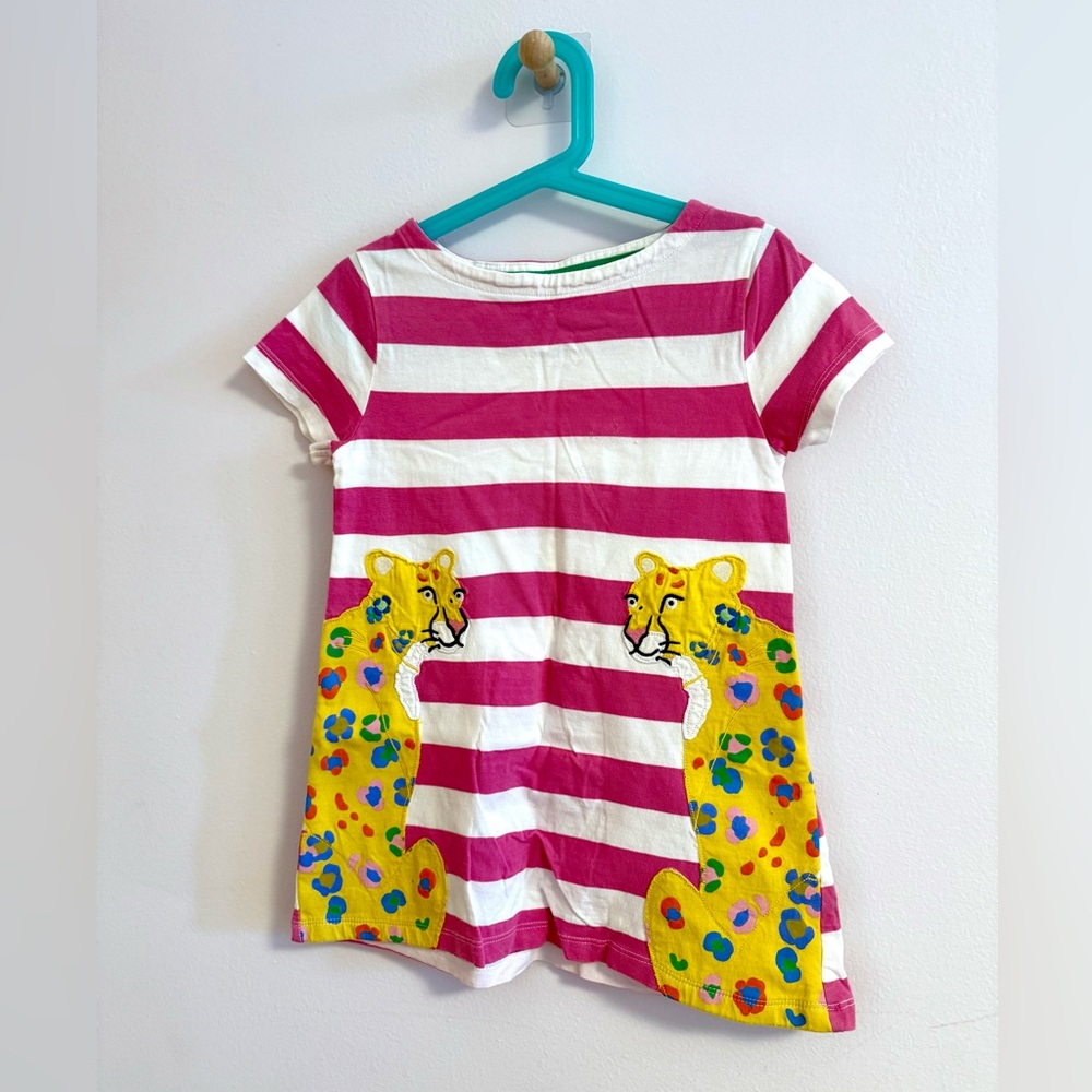 Mini Boden Pink and White Striped Top